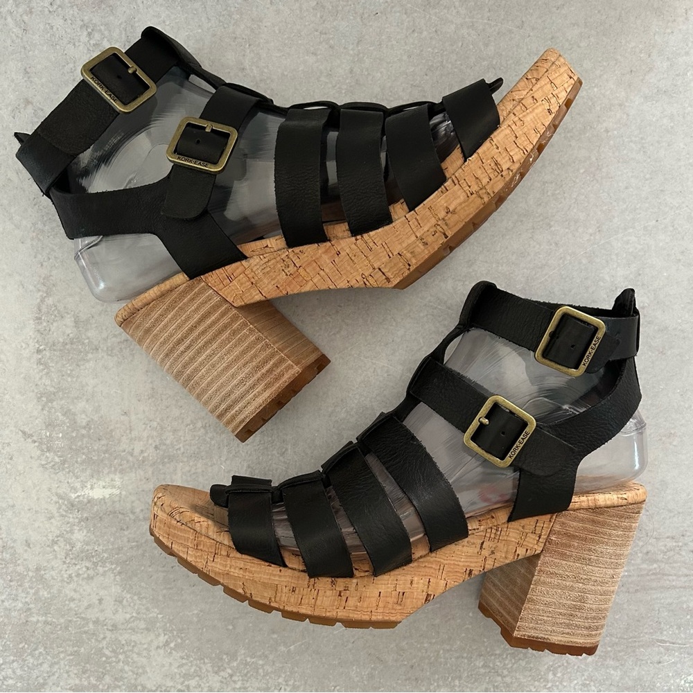 Kork-Ease Camille Gladiator Platform Stacked Heel… - image 2